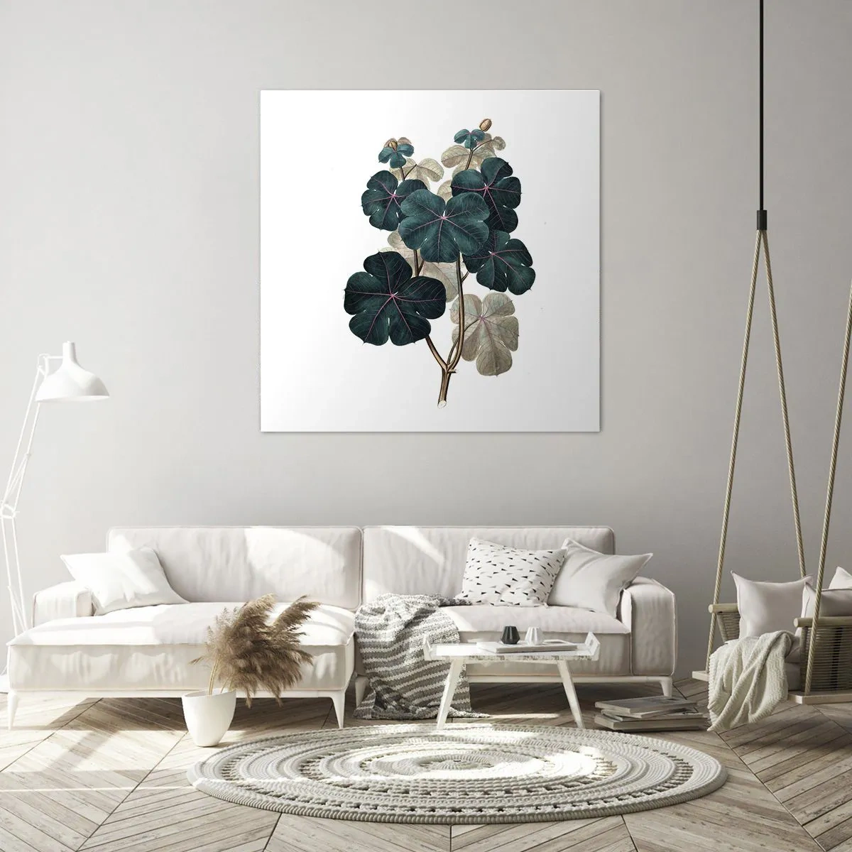 Quadro em tela - Do antigo herbário - 40x40 cm