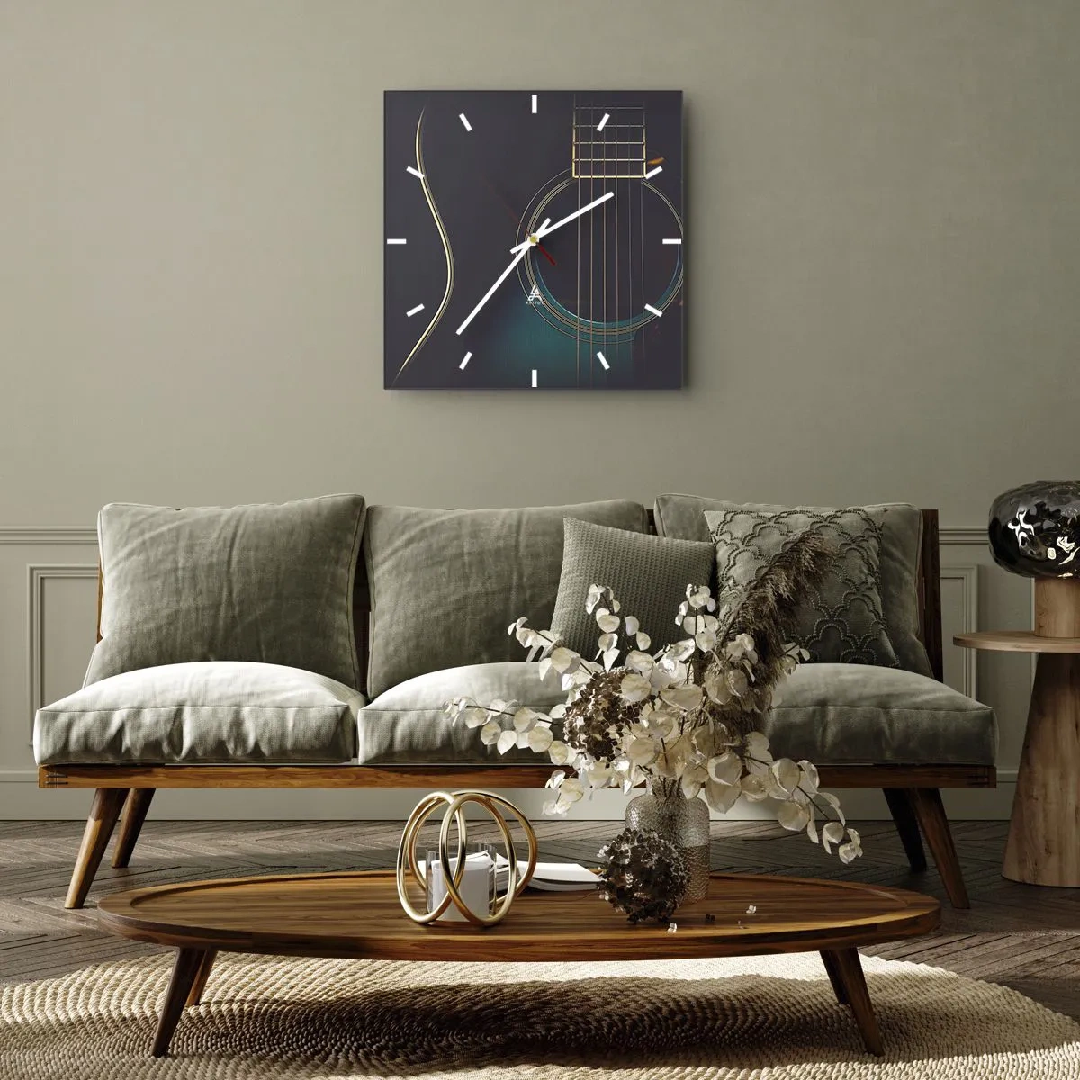 Relógio de parede - Relógio em vidro - Um momento antes de soar - 30x30 cm