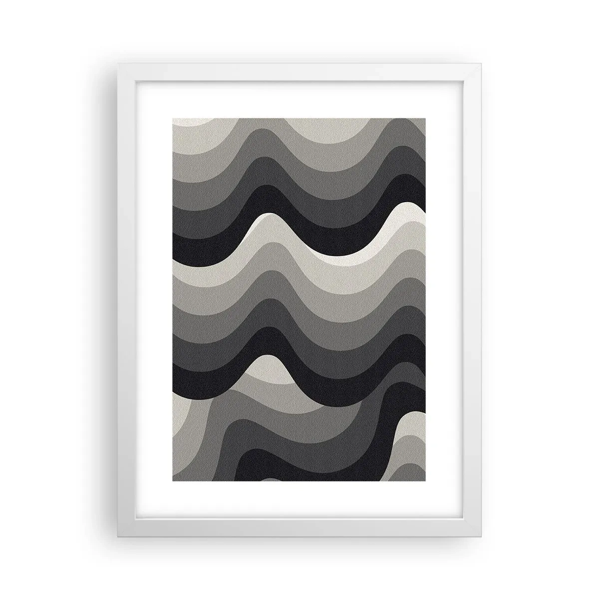 Pôster em moldura branca - Onda após onda - 30x40 cm