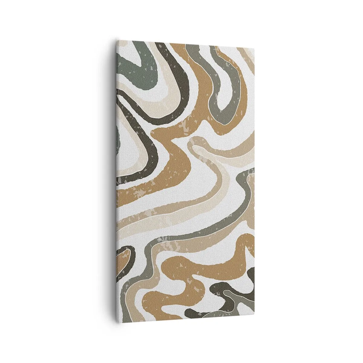 Quadro em tela - Meandros de cores da terra - 55x100 cm
