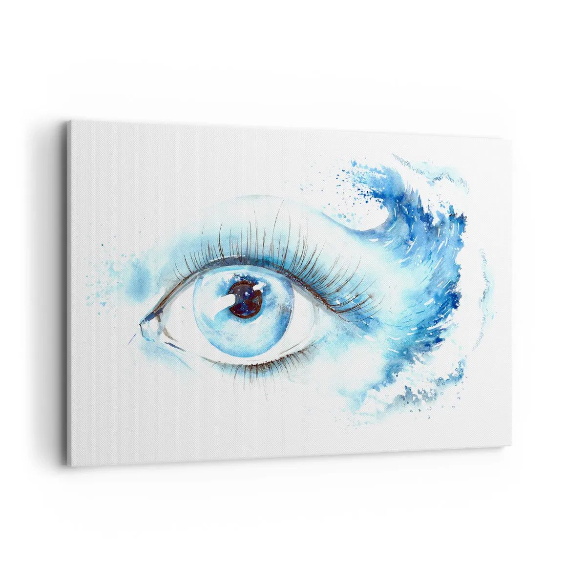 Quadro em tela - Mergulho no olhar azul - 120x80 cm