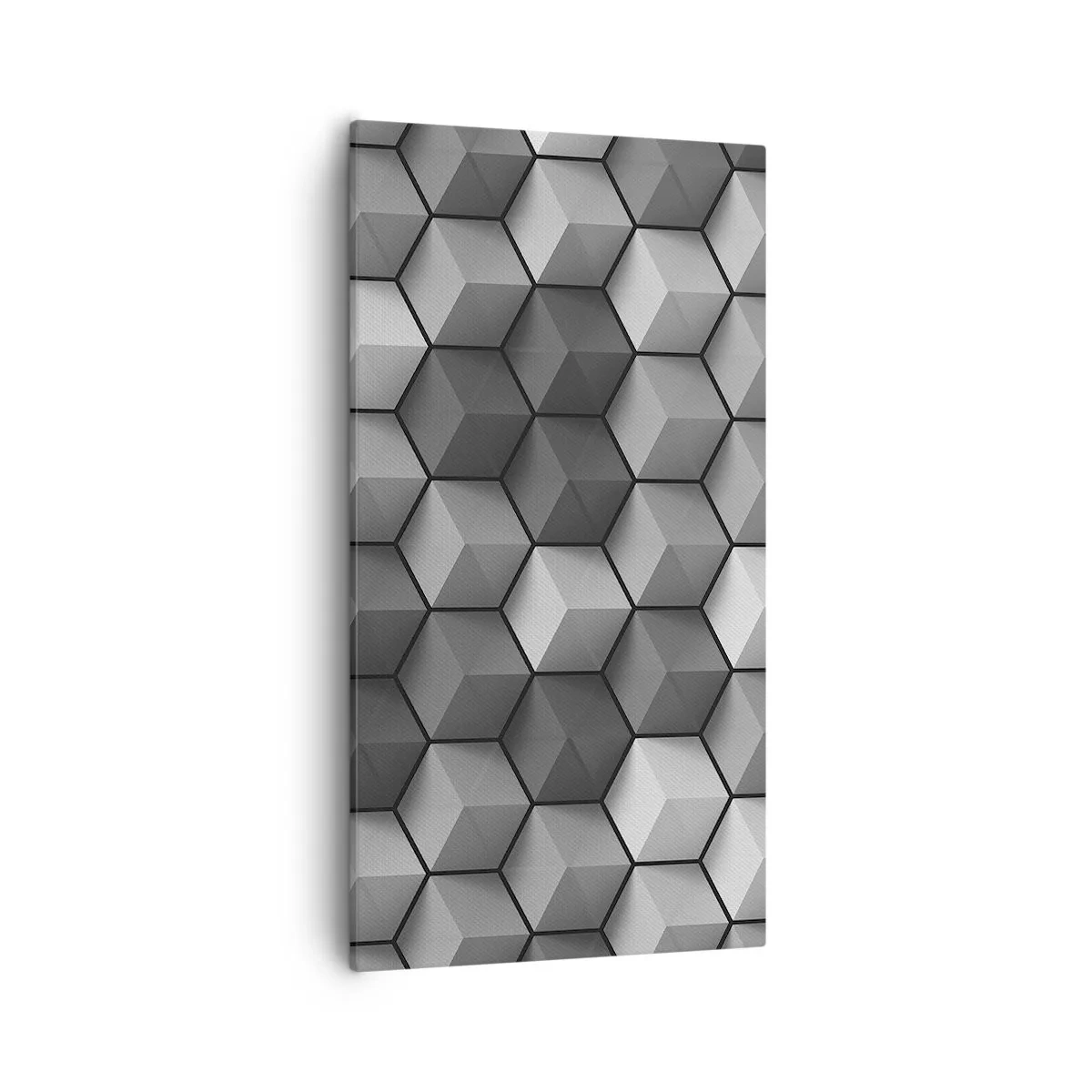 Quadro em tela - Quebra-cabeça cubista - 55x100 cm