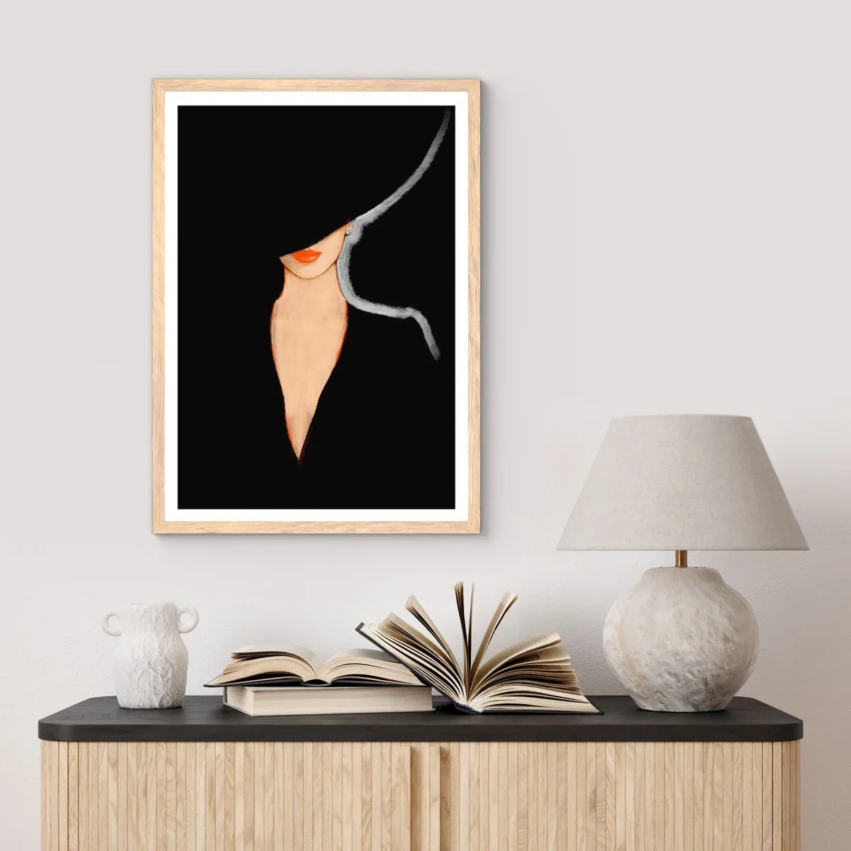 Pôster com moldura de carvalho claro - Elegância e estilo - 70x100 cm