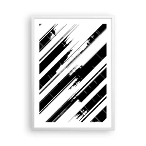 Pôster em moldura branca - Uma composição intensa e dinâmica - 50x70 cm