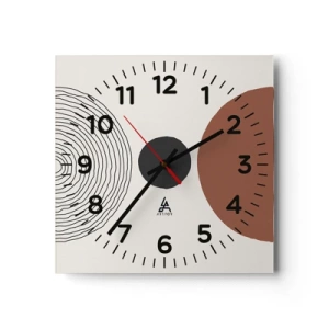 Relógio de parede - Relógio em vidro - Em destaque - 40x40 cm