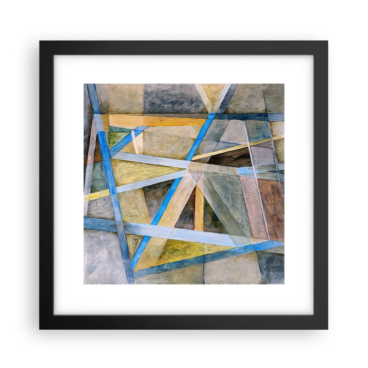 Pôster com moldura preta - Em linha reta ou na diagonal? - 30x30 cm