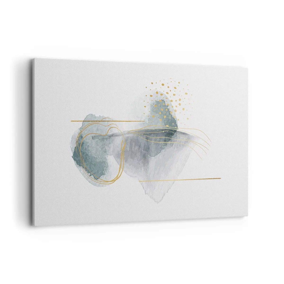 Quadro em tela - Sobre a relação entre o cinza e o dourado - 120x80 cm