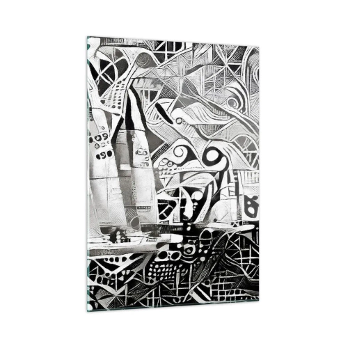 Quadro em vidro - Entre as ondas - 50x70 cm
