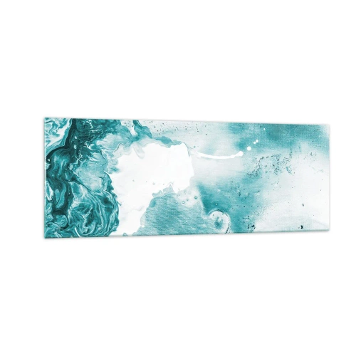 Quadro em vidro - Inundado em azul - 140x50 cm