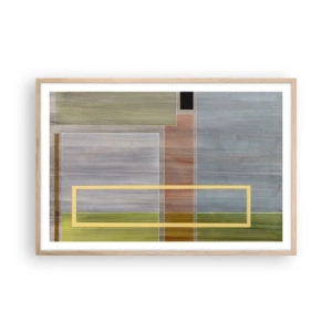 Pôster com moldura de carvalho claro - Simples e calmo - 91x61 cm