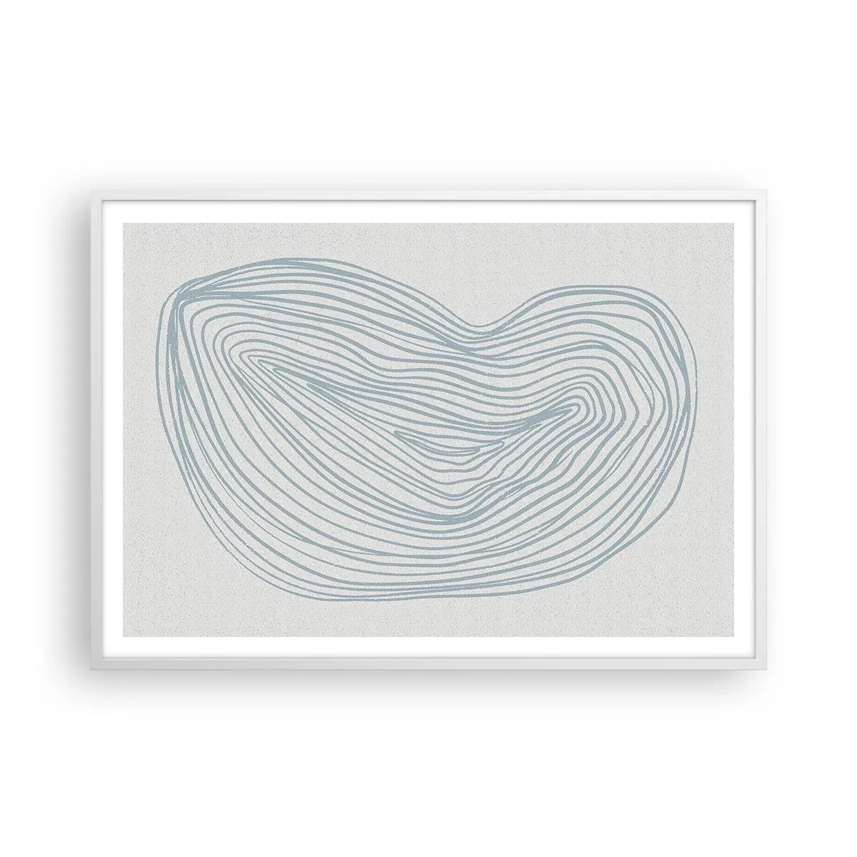 Pôster em moldura branca - Deixe cair o sorriso - 100x70 cm