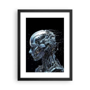 Pôster com moldura preta - A tecnologia é uma mulher - 30x40 cm