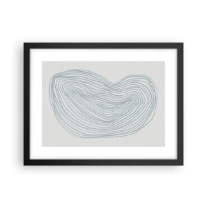 Pôster com moldura preta - Deixe cair o sorriso - 40x30 cm