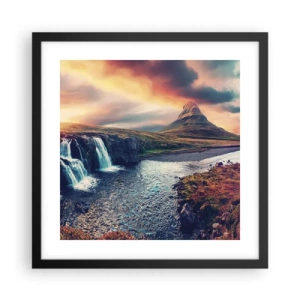 Pôster com moldura preta - Na majestade da natureza - 40x40 cm