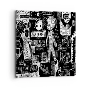 Quadro em tela - O direito e a alegria da juventude espiritual - 70x70 cm