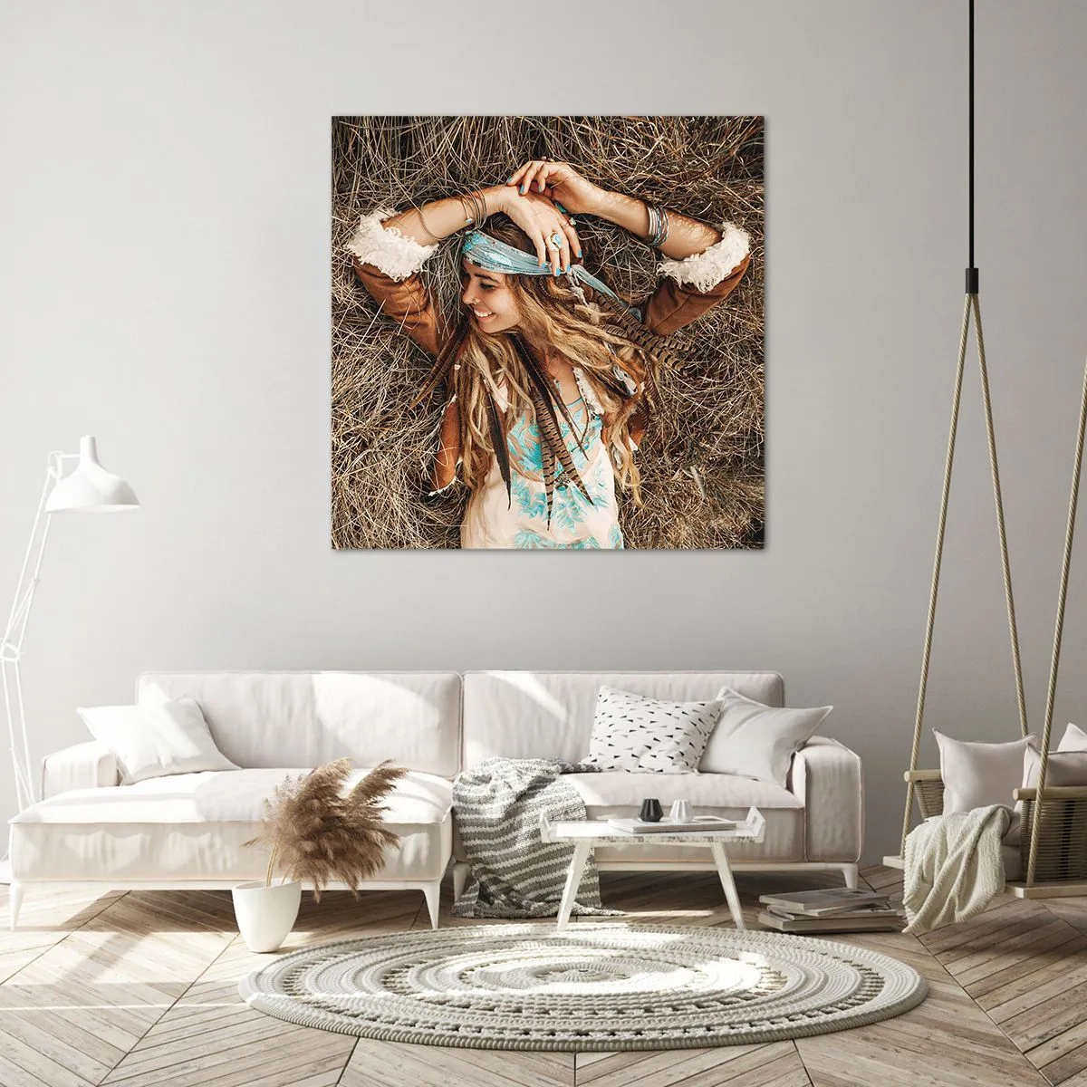 Quadro em tela - A caminho do verão do amor - 60x60 cm