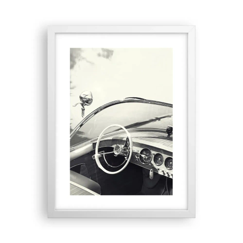 Pôster em moldura branca - Tempo para os ricos - 30x40 cm