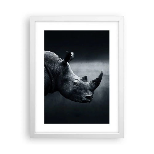 Pôster em moldura branca - Perfil direito - 30x40 cm