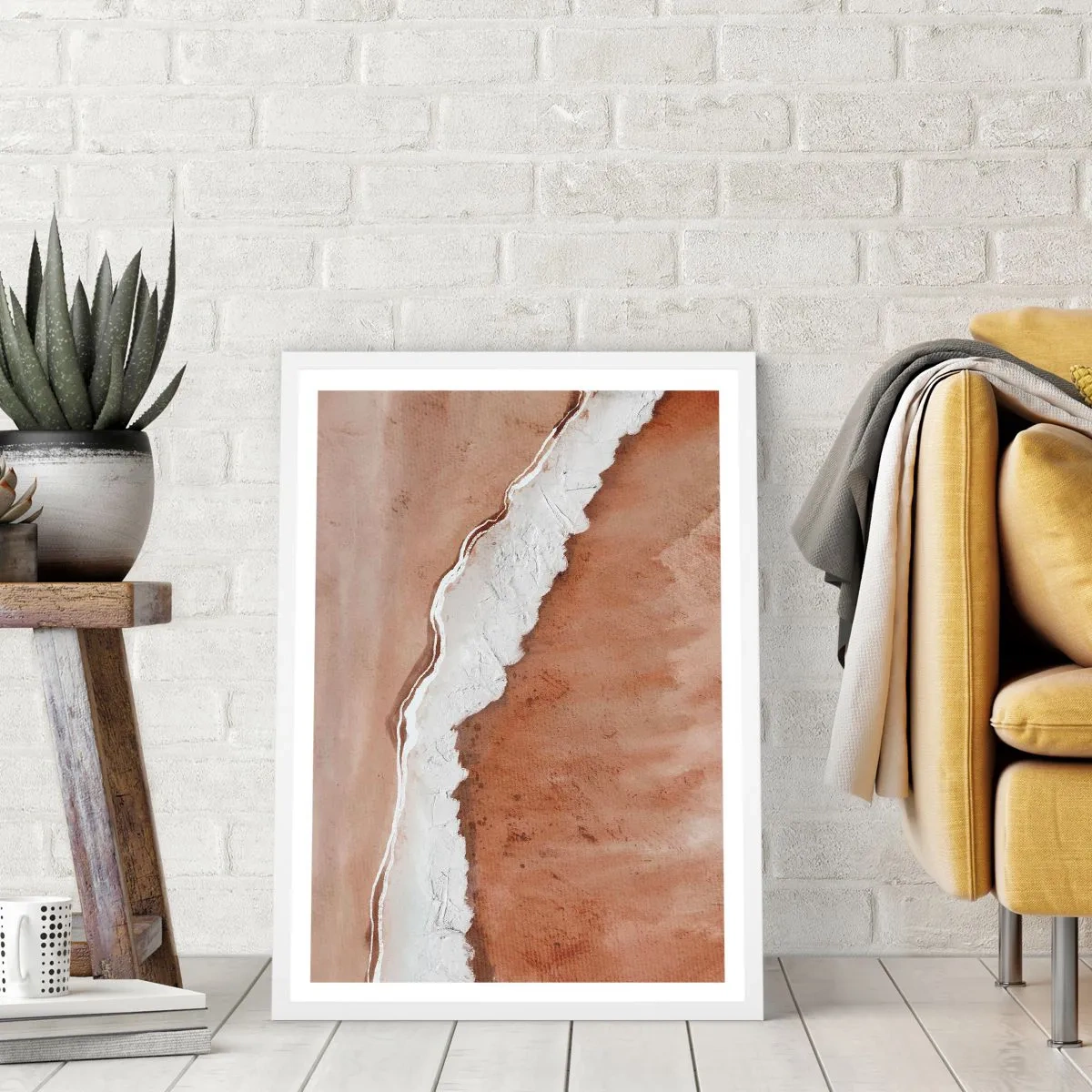 Pôster em moldura branca - Nas cores da terra - 70x100 cm