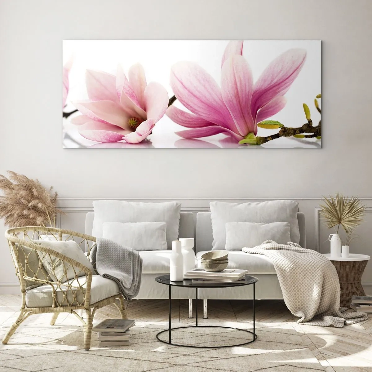 Quadro em vidro - Suave como um sopro de primavera - 90x30 cm