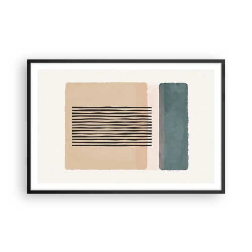 Pôster com moldura preta - Está tudo bem - 91x61 cm