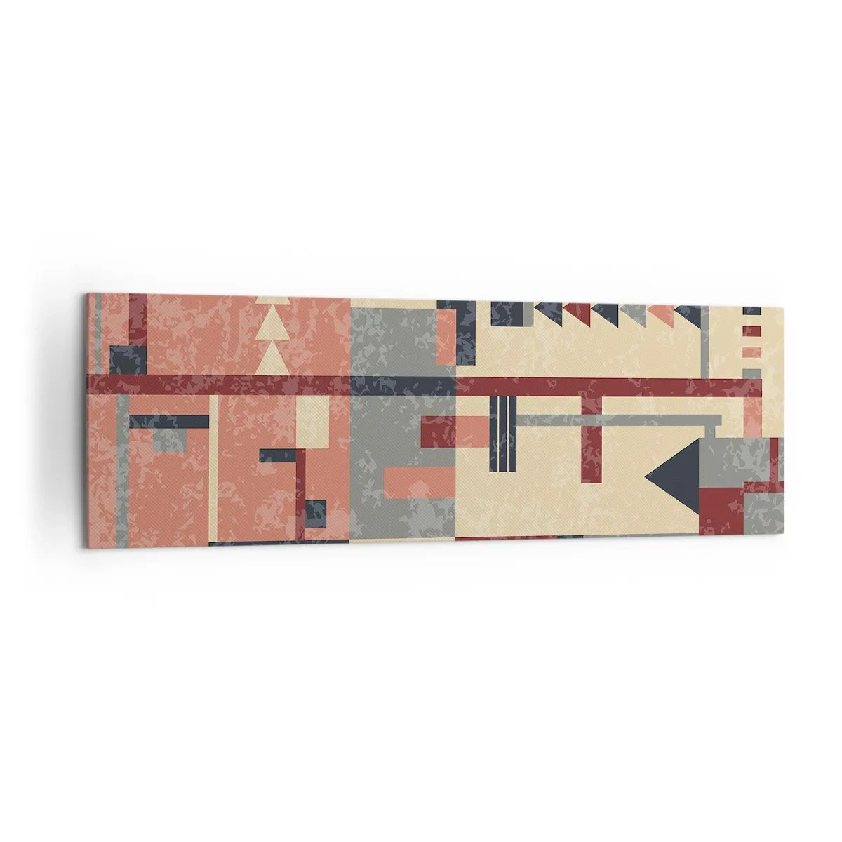 Quadro em tela - Combinação de verticais e horizontais - 160x50 cm