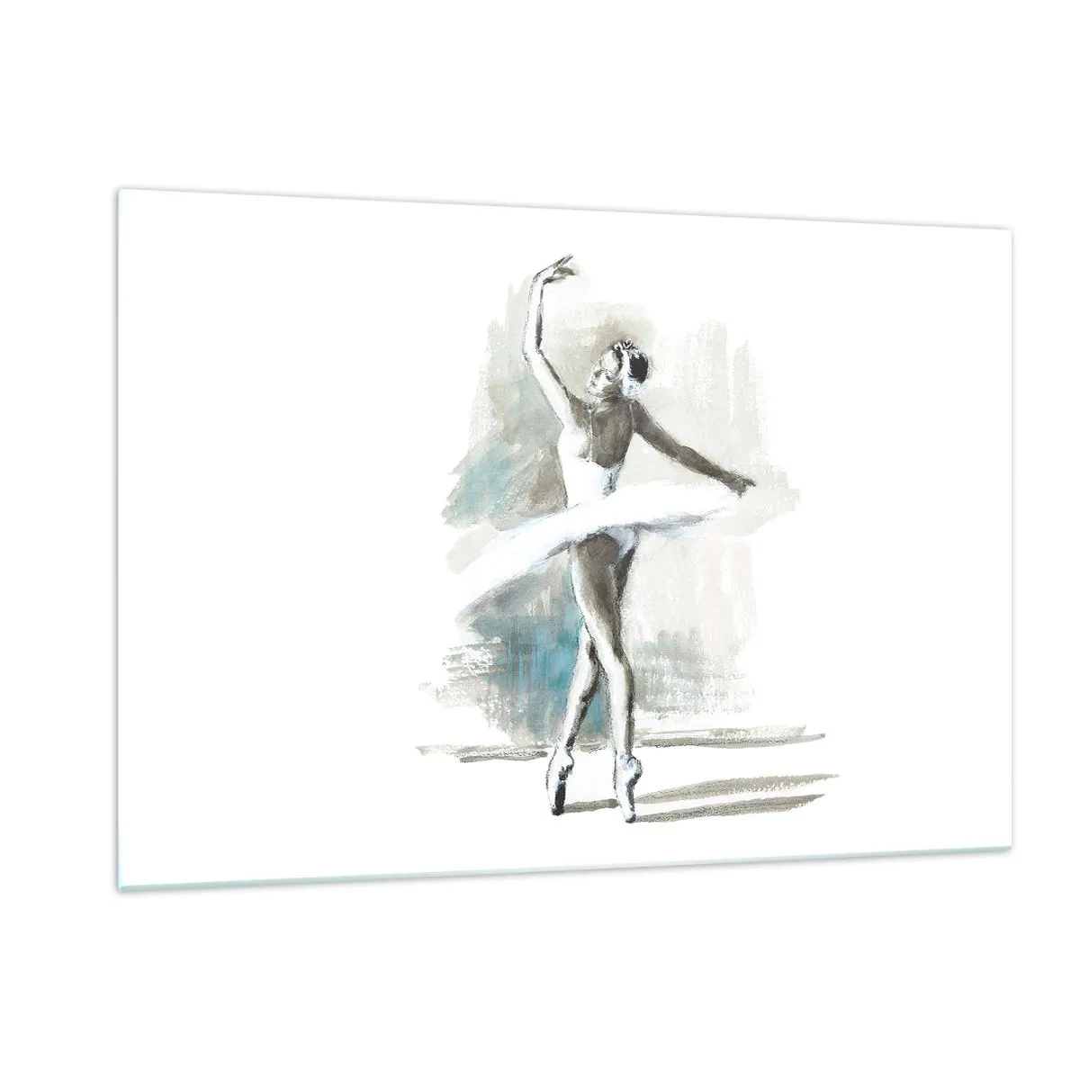 Quadro em vidro - Encantada num cisne - 120x80 cm