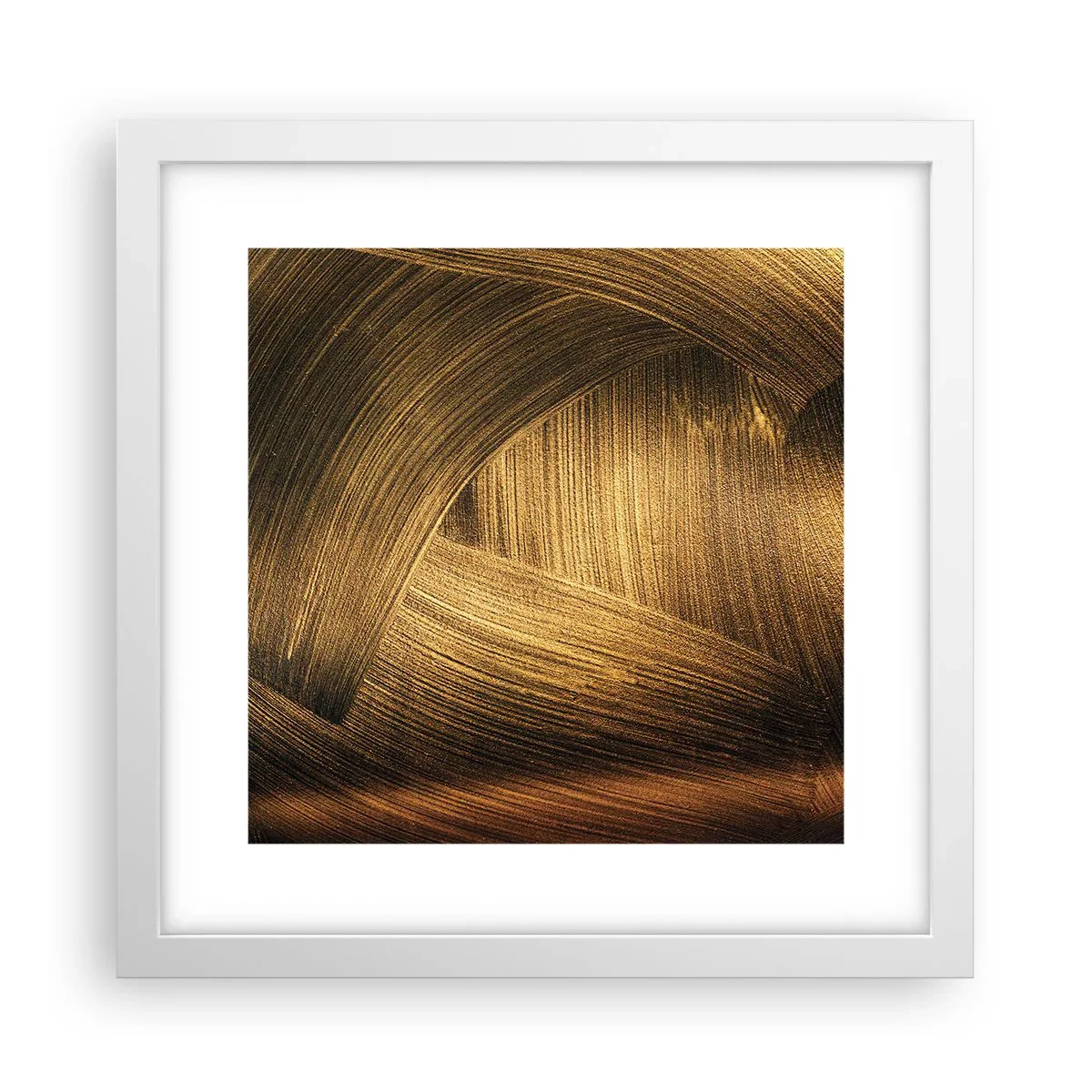 Pôster em moldura branca - No labirinto dourado - 30x30 cm