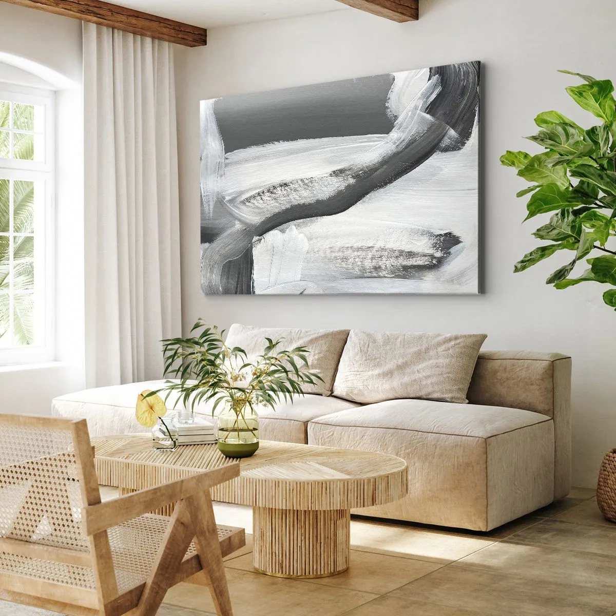 Quadro em tela - Um movimento decisivo - 70x50 cm