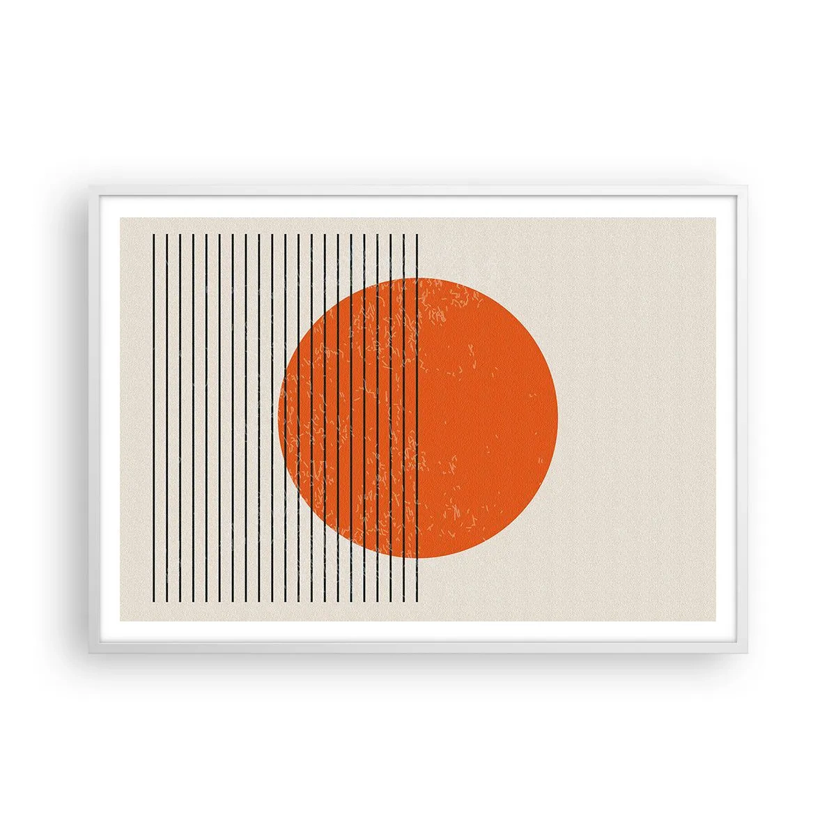 Pôster em moldura branca - Sempre sol - 100x70 cm