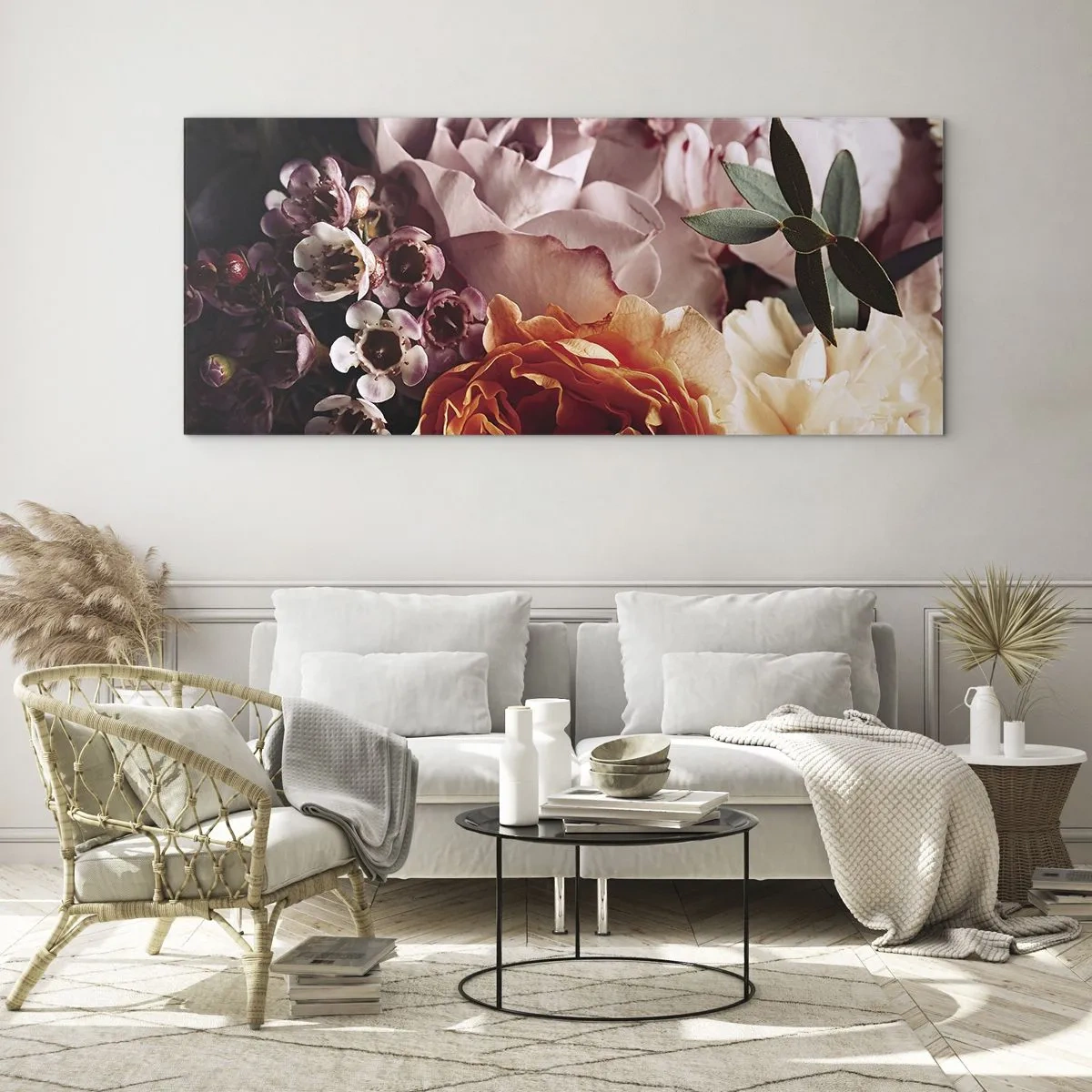 Quadro em vidro - Envolto em beleza - 140x50 cm