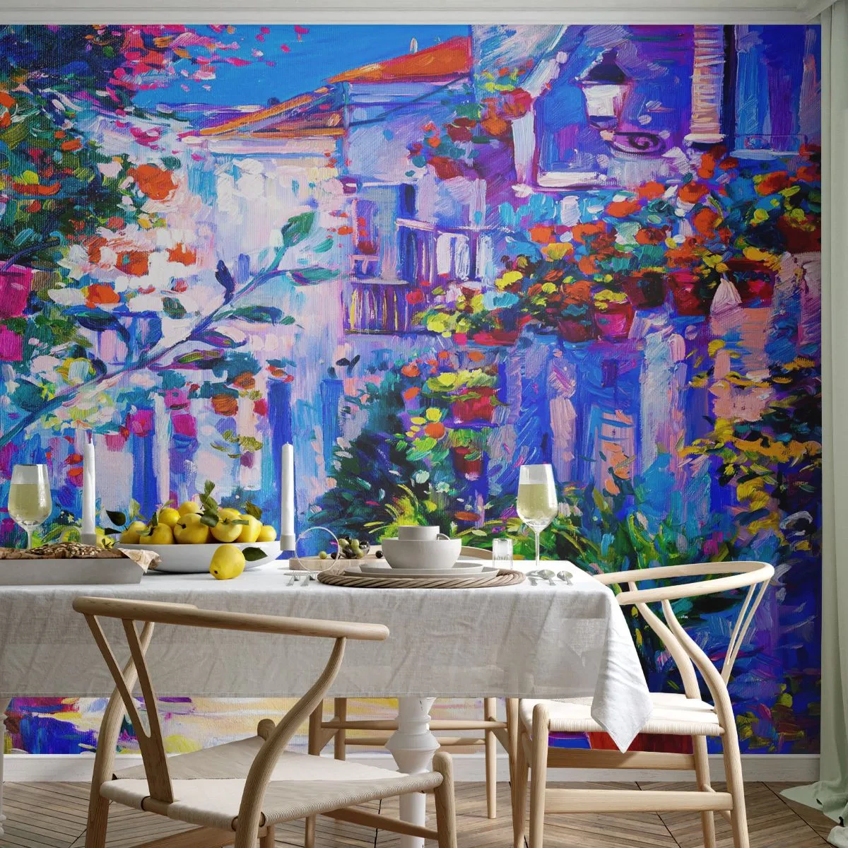 Papel de Parede Premium Canvas - Impressão - rua italiana - Cidade, Arquitetura, Itália - 250x175 cm