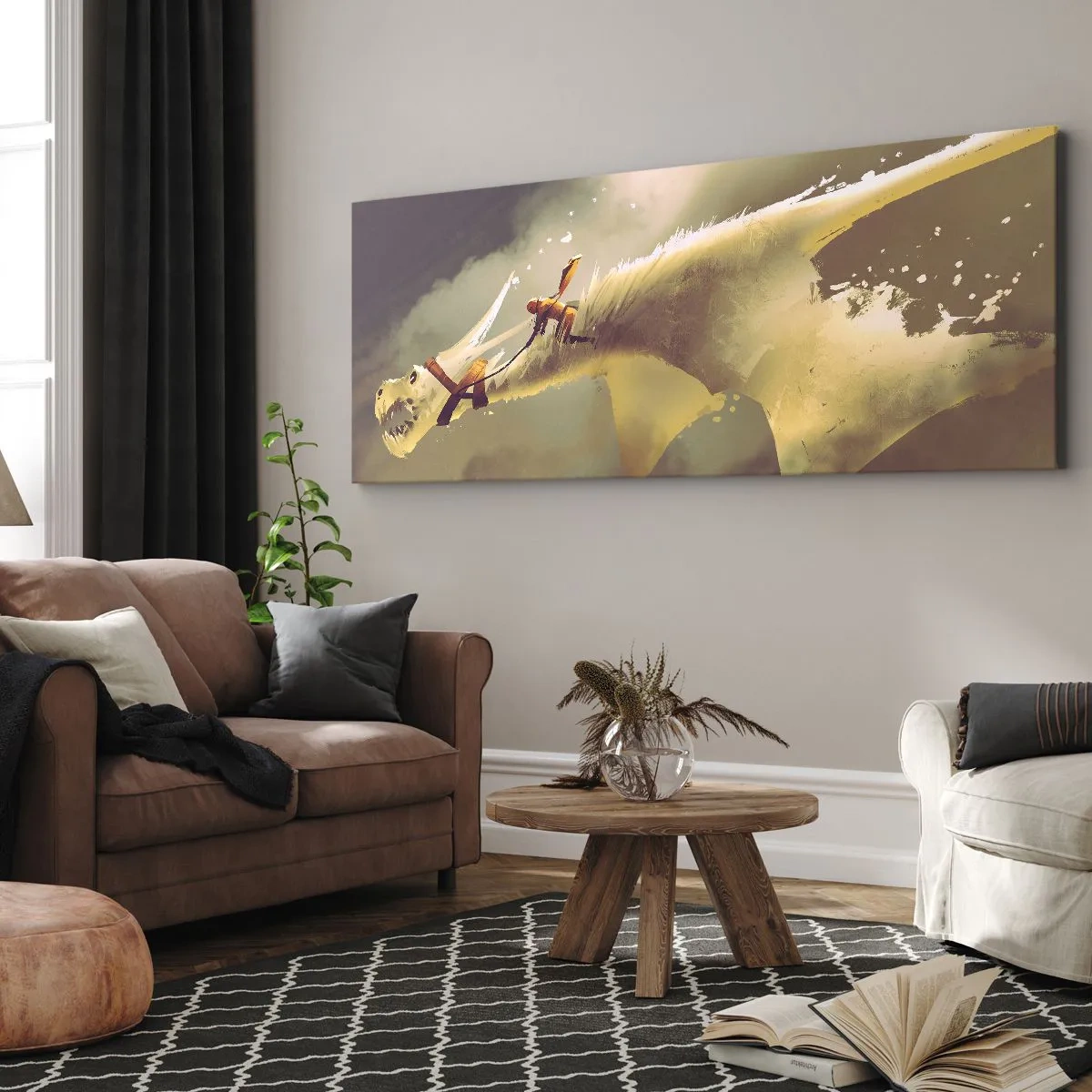 Quadro em tela - A resgatar o mundo - 100x40 cm
