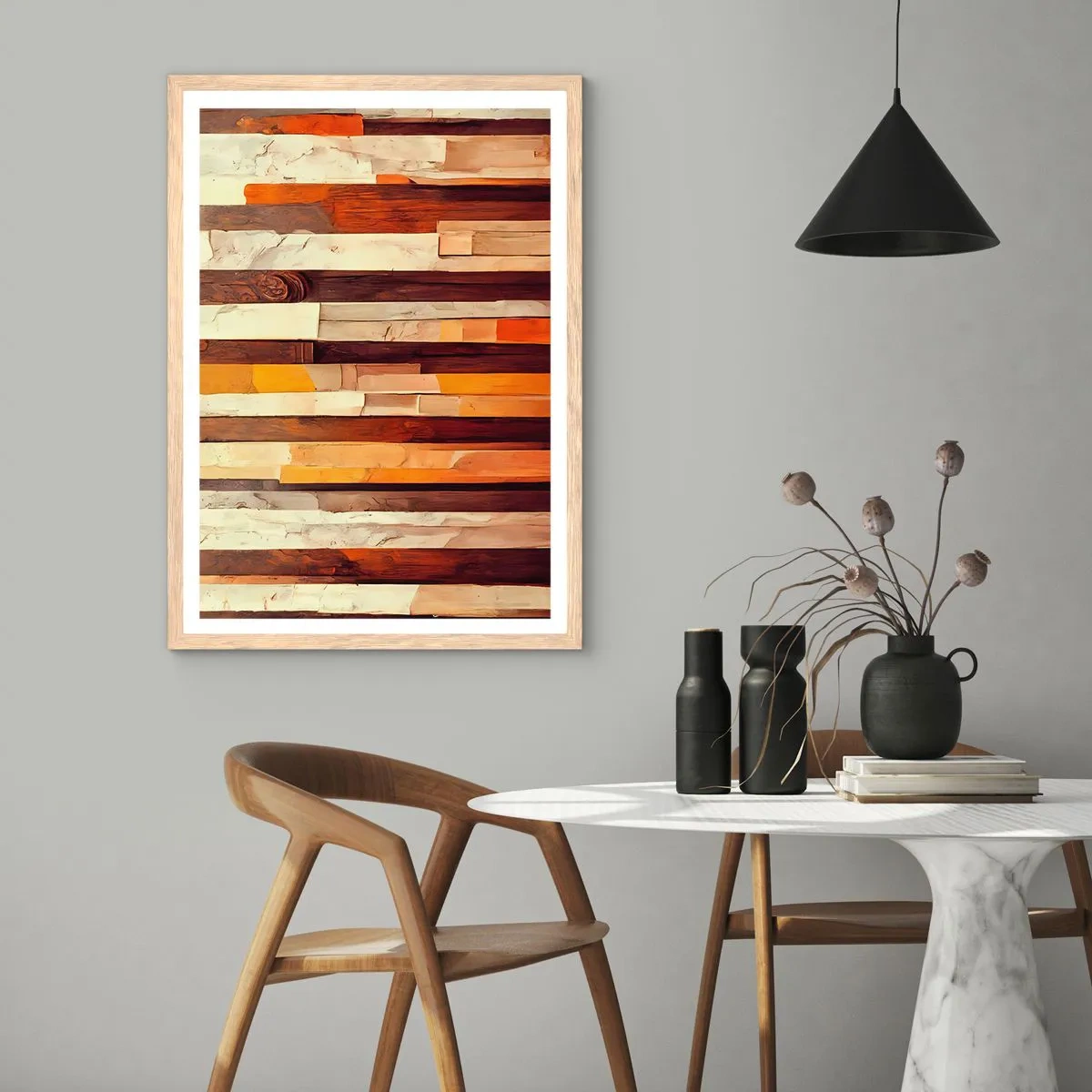 Pôster com moldura de carvalho claro - Hino das árvores da floresta - 40x50 cm