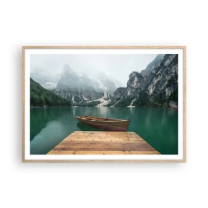 Pôster com moldura de carvalho claro - Rochas orgulhosas  - 100x70 cm