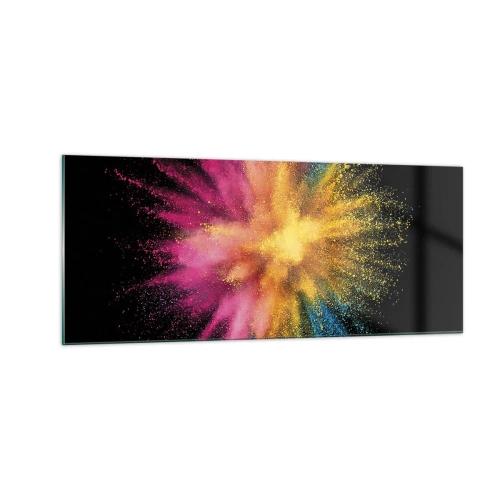 Quadro em vidro - O nascimento das cores - 100x40 cm