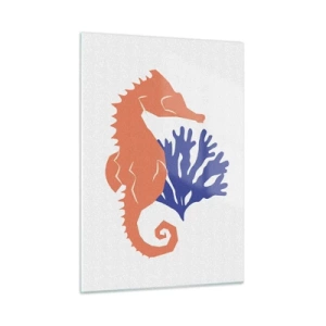 Quadro em vidro - Em um prado subaquático - 50x70 cm