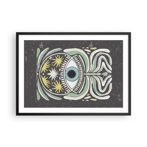 Pôster com moldura preta - Rituais tribais - 70x50 cm