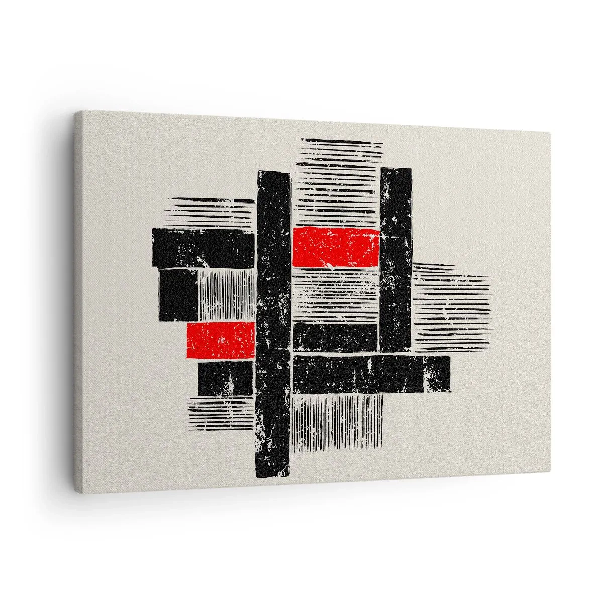 Quadro em tela - Vermelho e preto - 70x50 cm