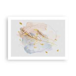 Pôster - Explosão dourada - 70x50 cm