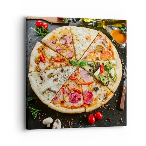 Quadro em tela - Gama de sabores - 40x40 cm