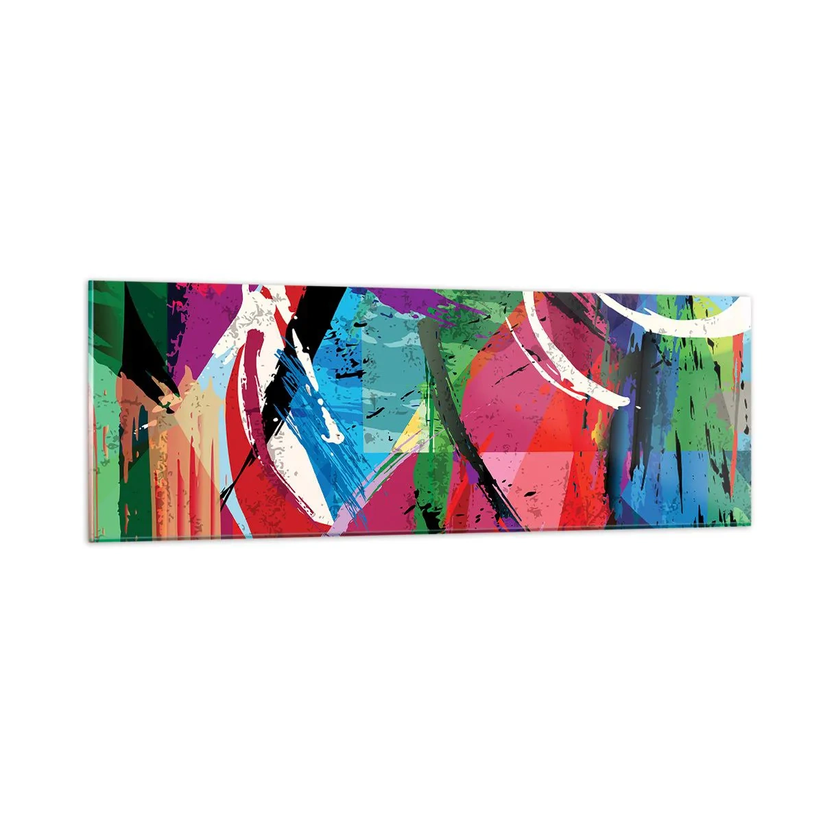 Quadro em vidro - Rápido, vivo e animado - 90x30 cm