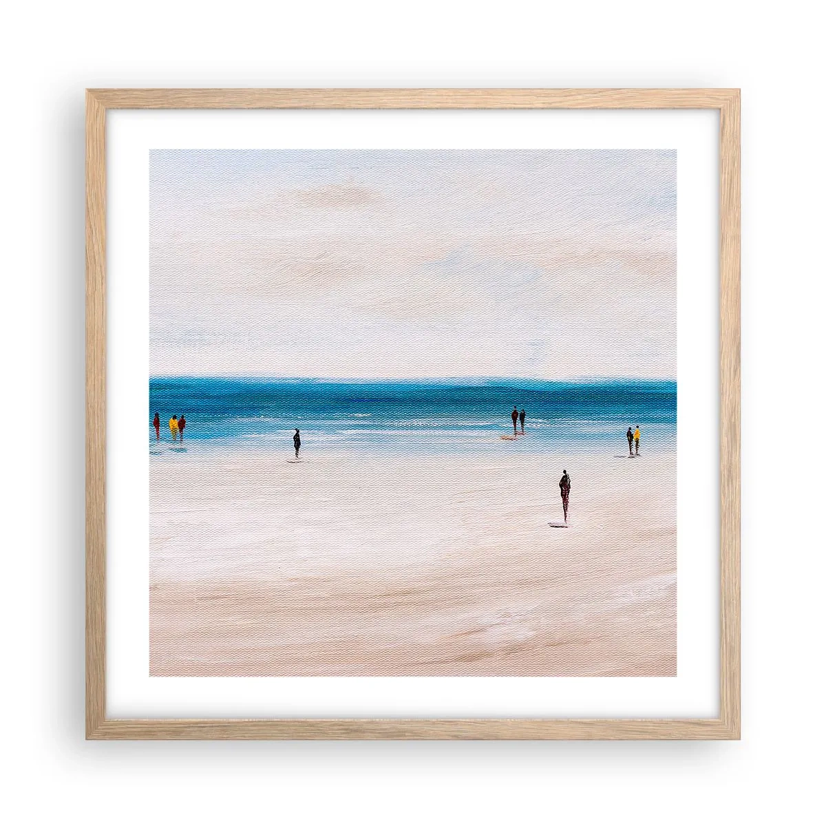 Pôster com moldura de carvalho claro - Uma necessidade natural - 50x50 cm