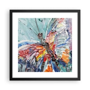 Pôster com moldura preta - Pintado pela natureza - 40x40 cm