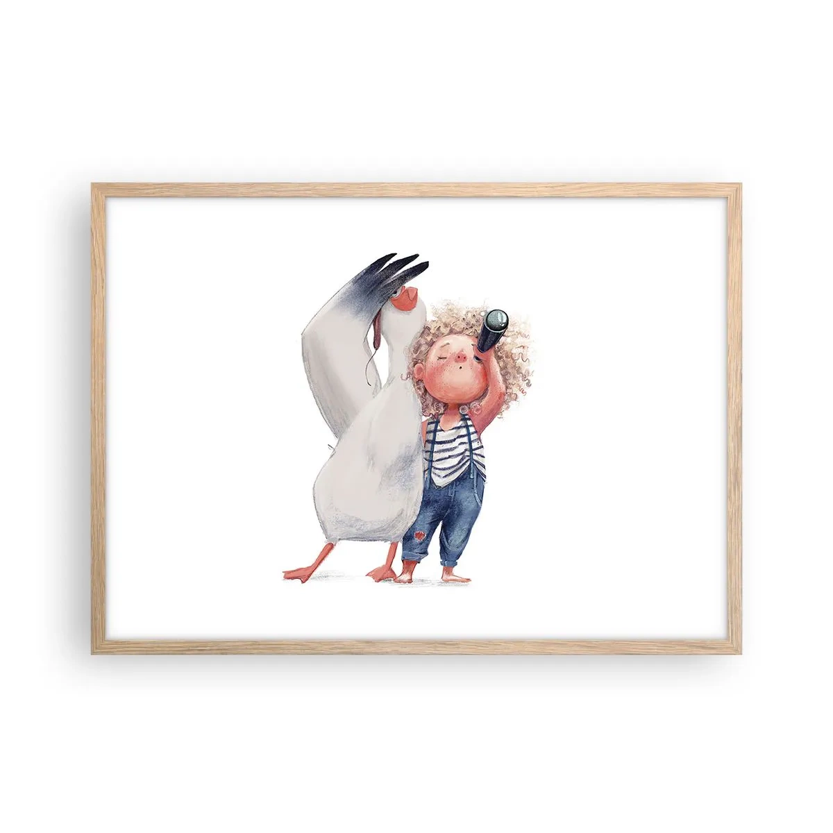 Pôster com moldura de carvalho claro - O itinerário da grande viagem - 70x50 cm