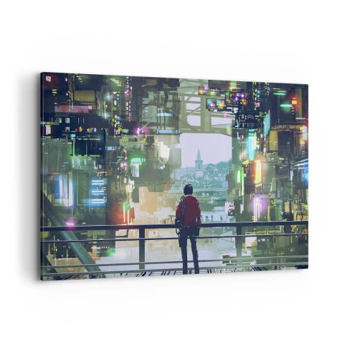 Quadro em tela - Dois mundos - 120x80 cm
