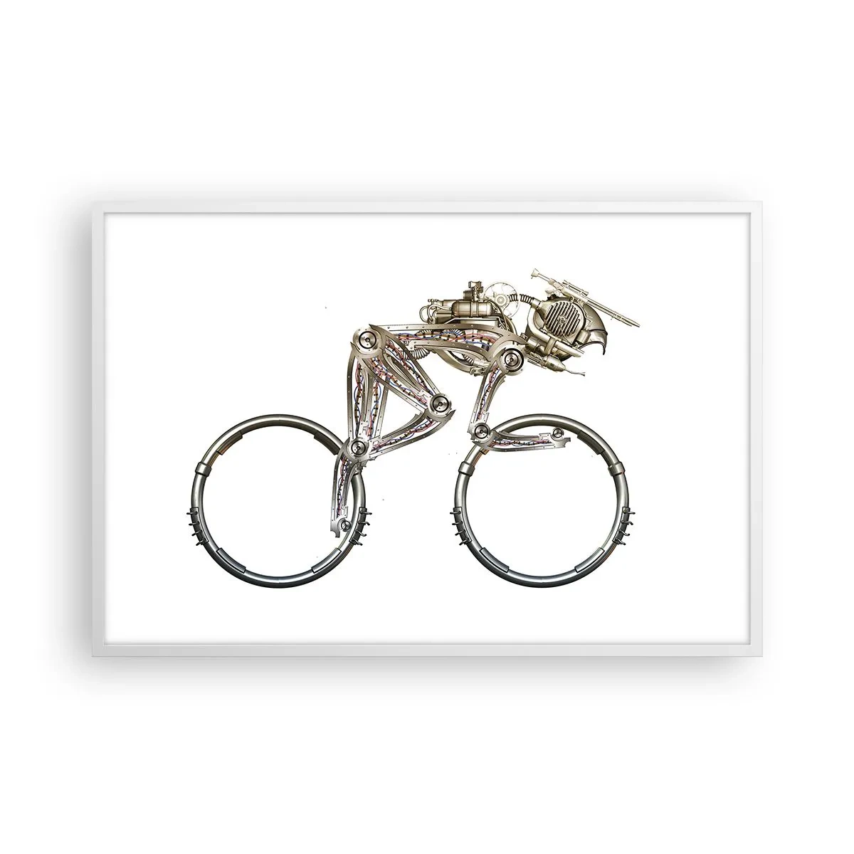 Pôster em moldura branca - Uma ótima máquina - 91x61 cm