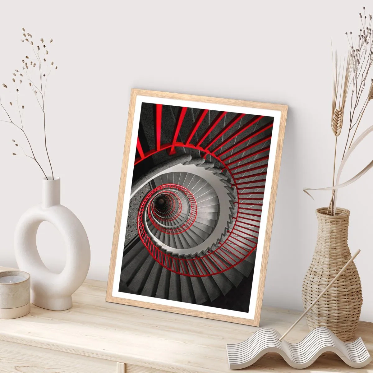 Pôster com moldura de carvalho claro - Diversão de arquitetura - 70x100 cm