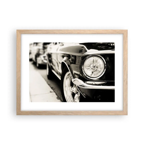 Pôster com moldura de carvalho claro - Brilho permanente - 40x30 cm
