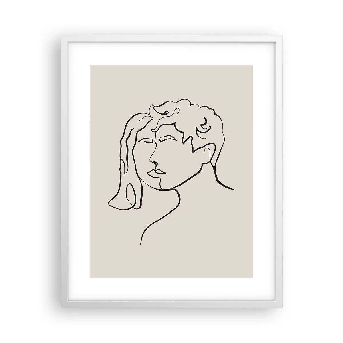 Pôster em moldura branca - E fornou-se a união - 40x50 cm